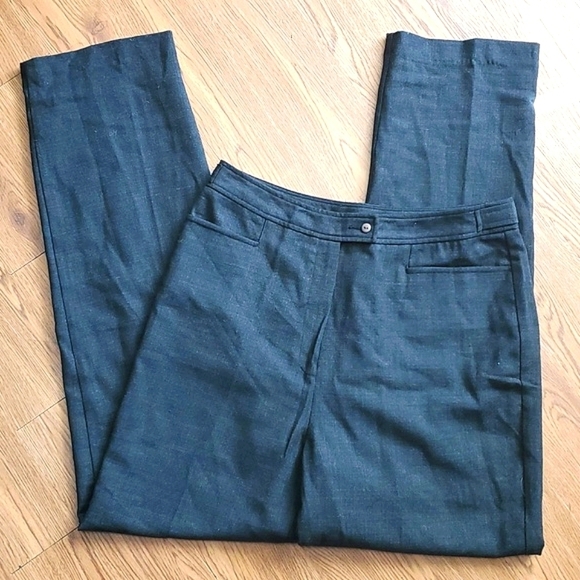 Bianca Nygard Pants - Bianca Nygard 75% Wool Blend Pleated Charcoal Gray Womens Dress Pants Sz 12 Tall